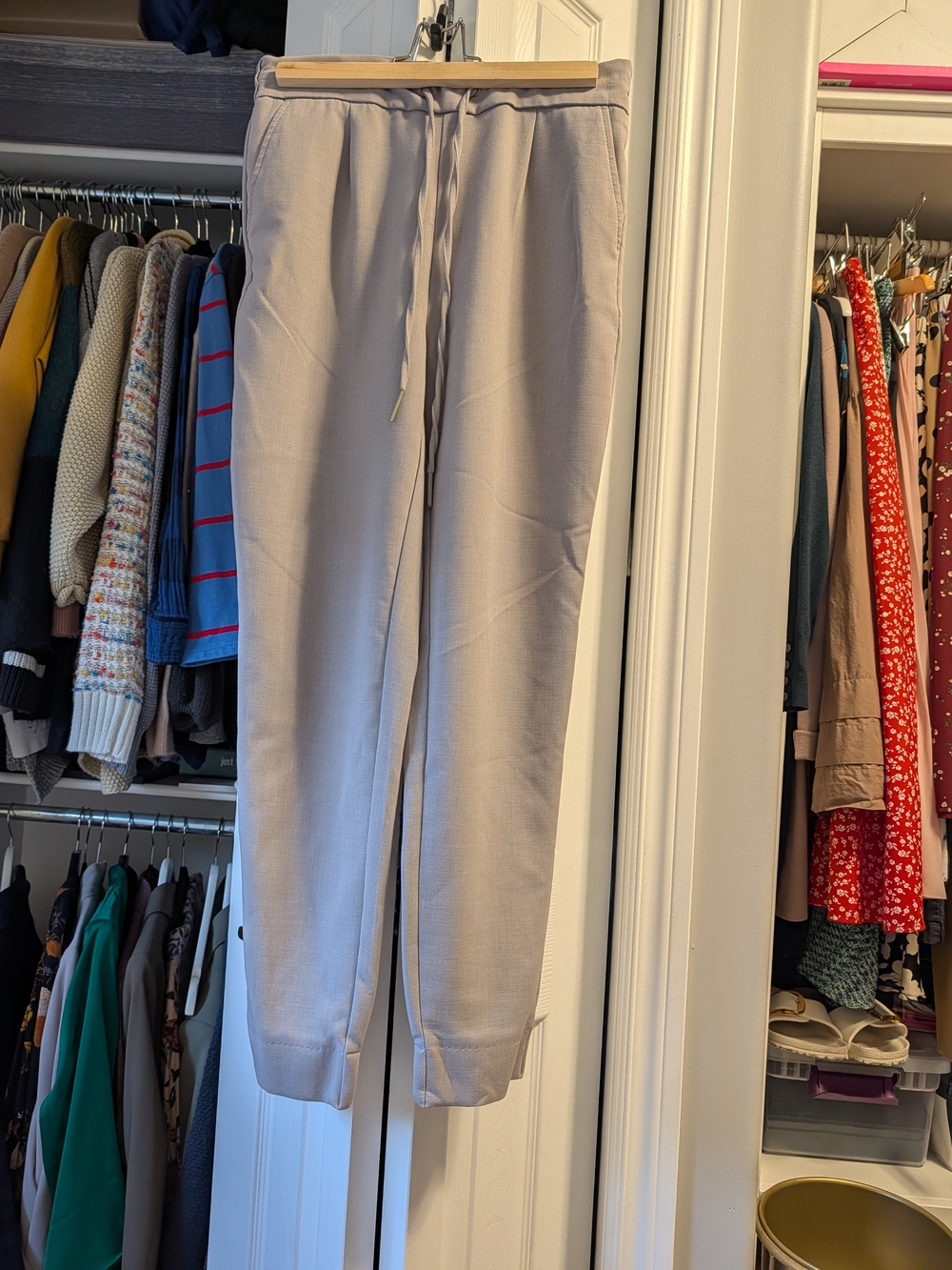 twik Light Taupe Drawstring Jogger Pants